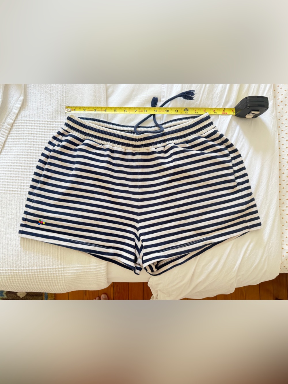 Pangaea Unisex size L Lounge shirts  Navy and White Striped Knit Lounge Shorts